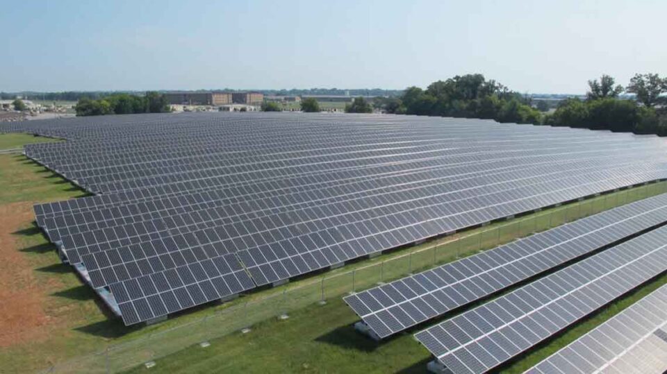 Ground Mounted Solar Array at Fort Campbell Army Base in Fort Campbell KY
